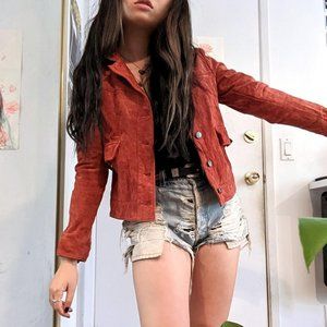 vintage genuine suede jacket (approx xs/s)